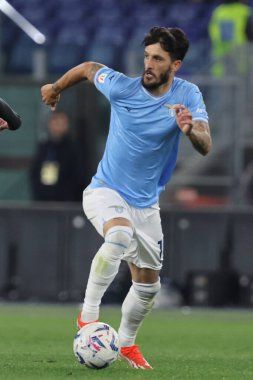Roma, İtalya 23.04.2024: İtalya Kupası sırasında Lazio 'dan Luis Alberto - Coppa Italia Frecciarossa 2023-2024 yarı final futbol müsabakası derbisi SS LAZIO JUVENTUS FC 1909 Roma Olimpiyat Stadyumu' nda.