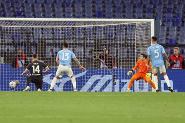 Roma, İtalya 23.04.2024: Juventus 'lu Milik 2-1 gol attı ve İtalya Kupası - Coppa Italia Frecciarossa 2023-2024 yarı final futbol müsabakası - SS LAZIO JUVENTUS FC 1909 Roma Olimpiyat Stadyumu' nda.