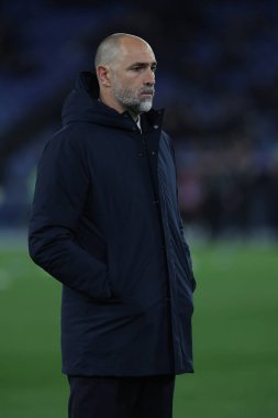 Roma, İtalya 23.04.2024: İtalya Kupası sırasında Lazio 'nun Igor Tudor teknik direktörü - Coppa Italia Frecciarossa 2023-2024 yarı final futbol müsabakası derbisi SS LAZIO JUVENTUS FC 1909 Roma Olimpiyat Stadyumu' nda.