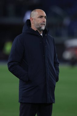 Roma, İtalya 23.04.2024: İtalya Kupası sırasında Lazio 'nun Igor Tudor teknik direktörü - Coppa Italia Frecciarossa 2023-2024 yarı final futbol müsabakası derbisi SS LAZIO JUVENTUS FC 1909 Roma Olimpiyat Stadyumu' nda.