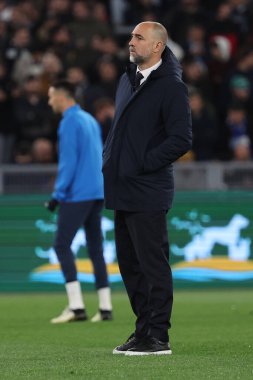 Roma, İtalya 23.04.2024: İtalya Kupası sırasında Lazio 'nun Igor Tudor teknik direktörü - Coppa Italia Frecciarossa 2023-2024 yarı final futbol müsabakası derbisi SS LAZIO JUVENTUS FC 1909 Roma Olimpiyat Stadyumu' nda.