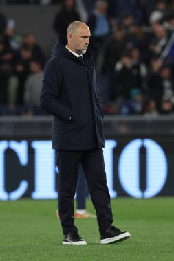 Roma, İtalya 23.04.2024: İtalya Kupası sırasında Lazio 'nun Igor Tudor teknik direktörü - Coppa Italia Frecciarossa 2023-2024 yarı final futbol müsabakası derbisi SS LAZIO JUVENTUS FC 1909 Roma Olimpiyat Stadyumu' nda.
