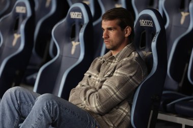 Roma, İtalya 23.04.2024: İtalya Kupası sırasında Lazio İvan Provedel - Coppa Italia Frecciarossa 2023-2024 yarı final futbol müsabakası derbisi SS LAZIO JUVENTUS FC 1909 Roma Olimpiyat Stadyumu 'nda.