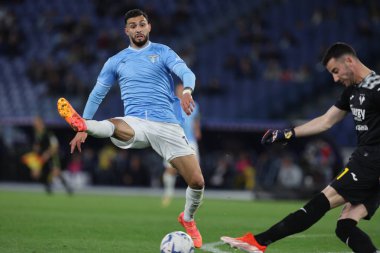 Roma, İtalya 27.04.2024: Lazio 'dan Taty Castellanos, Verona' dan Montipo Serie A Tim 2023-2024 futbol karşılaşması sırasında SS LAZIO-HELLAS VERONA Roma Olimpiyat Stadyumu 'nda.
