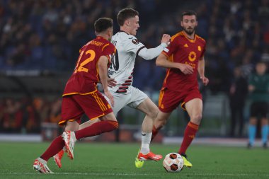 Roma, İtalya 2.05.2024: UEFA Avrupa Ligi 2023-2024 sezonunda Leverkusen 'li Florian Wirtz, 1 yarı final bacağı, AS Roma Bayer 04 Leverkusen ile Roma Olimpiyat Stadyumu' nda oynanan yarı final maçı.