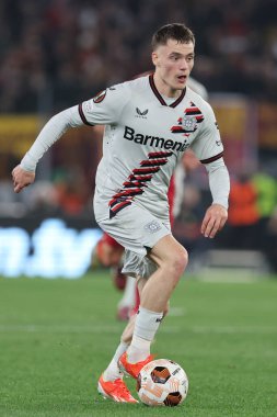 Roma, İtalya 2.05.2024: UEFA Avrupa Ligi 2023-2024 sezonunda Leverkusen 'li Florian Wirtz, 1 yarı final bacağı, AS Roma Bayer 04 Leverkusen ile Roma Olimpiyat Stadyumu' nda oynanan yarı final maçı.