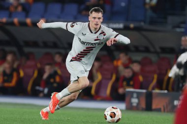 Roma, İtalya 2.05.2024: UEFA Avrupa Ligi 2023-2024 sezonunda Leverkusen 'li Florian Wirtz, 1 yarı final bacağı, AS Roma Bayer 04 Leverkusen ile Roma Olimpiyat Stadyumu' nda oynanan yarı final maçı.