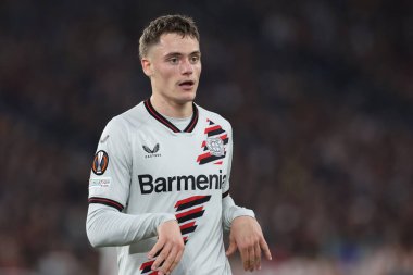 Roma, İtalya 2.05.2024: UEFA Avrupa Ligi 2023-2024 sezonunda Leverkusen 'li Florian Wirtz, 1 yarı final bacağı, AS Roma Bayer 04 Leverkusen ile Roma Olimpiyat Stadyumu' nda oynanan yarı final maçı.