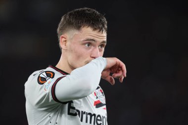 Roma, İtalya 2.05.2024: UEFA Avrupa Ligi 2023-2024 sezonunda Leverkusen 'li Florian Wirtz, 1 yarı final bacağı, AS Roma Bayer 04 Leverkusen ile Roma Olimpiyat Stadyumu' nda oynanan yarı final maçı.