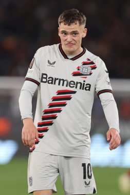Roma, İtalya 2.05.2024: UEFA Avrupa Ligi 2023-2024 sezonunda Leverkusen 'li Florian Wirtz, 1 yarı final bacağı, AS Roma Bayer 04 Leverkusen ile Roma Olimpiyat Stadyumu' nda oynanan yarı final maçı.