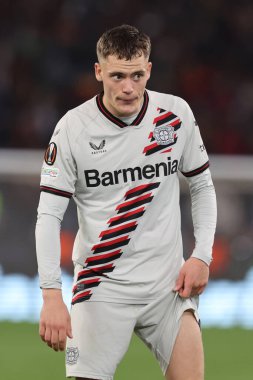 Roma, İtalya 2.05.2024: UEFA Avrupa Ligi 2023-2024 sezonunda Leverkusen 'li Florian Wirtz, 1 yarı final bacağı, AS Roma Bayer 04 Leverkusen ile Roma Olimpiyat Stadyumu' nda oynanan yarı final maçı.
