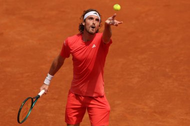 Roma, İtalya 13.05.2024: TSITSIPAS GREEK vs NORRIE GBR Internazionali BNL 2024 MENS ATP 1000 Açık tenis turnuvası sırasında CENTER COURT