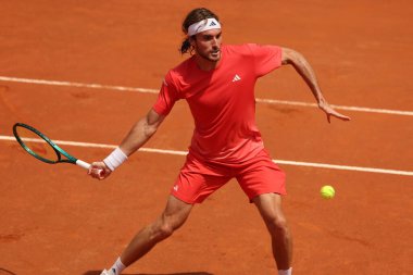 Roma, İtalya 13.05.2024: TSITSIPAS GREEK vs NORRIE GBR Internazionali BNL 2024 MENS ATP 1000 Açık tenis turnuvası sırasında CENTER COURT