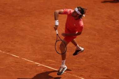 Roma, İtalya 13.05.2024: TSITSIPAS GREEK vs NORRIE GBR Internazionali BNL 2024 MENS ATP 1000 Açık tenis turnuvası sırasında CENTER COURT