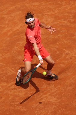 Roma, İtalya 13.05.2024: TSITSIPAS GREEK vs NORRIE GBR Internazionali BNL 2024 MENS ATP 1000 Açık tenis turnuvası sırasında CENTER COURT