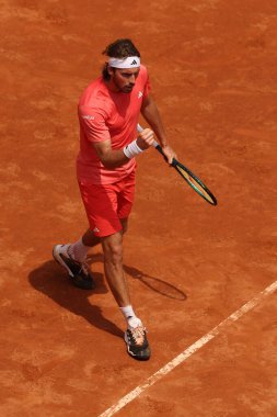 Roma, İtalya 13.05.2024: TSITSIPAS GREEK vs NORRIE GBR Internazionali BNL 2024 MENS ATP 1000 Açık tenis turnuvası sırasında CENTER COURT