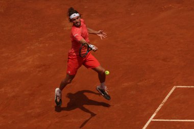 Roma, İtalya 13.05.2024: TSITSIPAS GREEK vs NORRIE GBR Internazionali BNL 2024 MENS ATP 1000 Açık tenis turnuvası sırasında CENTER COURT