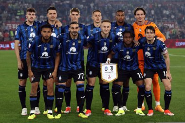Roma, İtalya 15.05.2024: Atalanta takımı ITALY CUP 2023-2024, Coppa Italia Frecciarossa, futbol maçı Atalanta Bergamasca FC Juventus 'a karşı Roma Olimpiyat Stadyumu' nda düzenlendi..