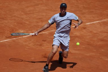 Roma, İtalya 16.05.2024: H.HURKACZ - TOMMY PAUL (ABD) Internazionali BNL 2024 Erkekler Atp 1000 Açık tenis turnuvası sırasında Roma 'da Grand Stand Arena' da .