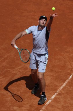 Roma, İtalya 16.05.2024: H.HURKACZ - TOMMY PAUL (ABD) Internazionali BNL 2024 Erkekler Atp 1000 Açık tenis turnuvası sırasında Roma 'da Grand Stand Arena' da .
