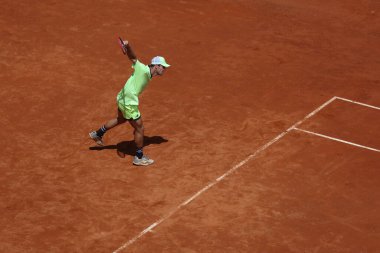 Roma, İtalya 16.05.2024: H.HURKACZ - TOMMY PAUL (ABD) Internazionali BNL 2024 Erkekler Atp 1000 Açık tenis turnuvası sırasında Roma 'da Grand Stand Arena' da .