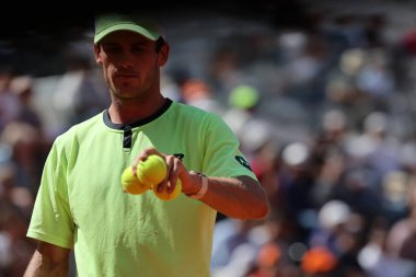 Roma, İtalya 16.05.2024: H.HURKACZ - TOMMY PAUL (ABD) Internazionali BNL 2024 Erkekler Atp 1000 Açık tenis turnuvası sırasında Roma 'da Grand Stand Arena' da .