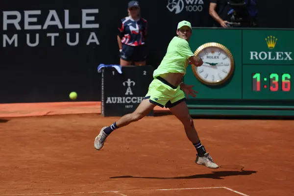 stock image Rome, Italy 16.05.2024: H.HURKACZ VS TOMMY PAUL (USA) during Internazionali BNL 2024 Men's Atp 1000 Open tennis tournament  in Rome at Grand Stand Arena .