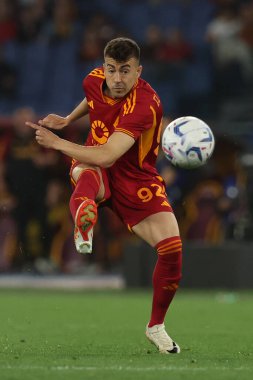Roma, İtalya 19.05.2024: İtalyan Serisi A TIM 2023-2024 futbol karşılaşmasında Roman Stephan El Shaarawy, Roma 'daki Olimpiyat Stadyumu' nda AS ROMA, GENOA Cricket ve Football Club 'a karşı..