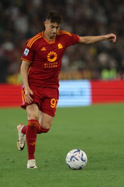 Roma, İtalya 19.05.2024: İtalyan Serisi A TIM 2023-2024 futbol karşılaşmasında Roman Stephan El Shaarawy, Roma 'daki Olimpiyat Stadyumu' nda AS ROMA, GENOA Cricket ve Football Club 'a karşı..