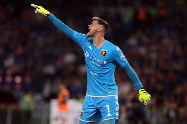 Roma, İtalya 19.05.2024: İtalyan Serisi A TIM 2023-2024 futbol karşılaşmasında Josep Martinez, Roma 'daki Olimpiyat Stadyumu' nda AS ROMA, GENOA Cricket ve Football Club 'a karşı.