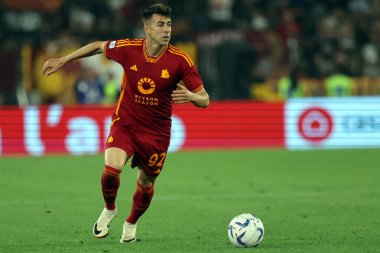 Roma, İtalya 19.05.2024: İtalyan Serisi A TIM 2023-2024 futbol karşılaşmasında Roman Stephan El Shaarawy, Roma 'daki Olimpiyat Stadyumu' nda AS ROMA, GENOA Cricket ve Football Club 'a karşı..