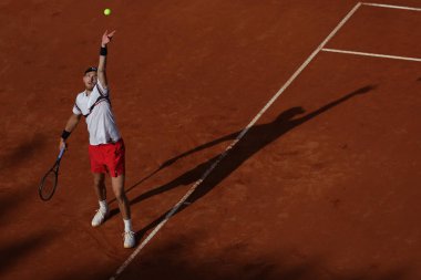 Roma, İtalya 19.05.2024: ALEXANDER ZVEREV VS NICOLAS JARRY CHILE Internazionali IBNL 2024 FINAL erkekler ATP 1000 Açık tenis turnuvası Roma Merkez Mahkemesi 'nde oynanan final karşılaşmasında.