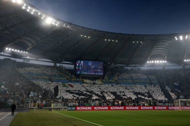 Roma, İtalya 26.05.2024: İtalyan Serisi A TIM 2023-2024 futbol karşılaşmasında Lazio taraftarları Roma Olimpiyat Stadyumu 'nda SS LAZIO-SASSUOLO.