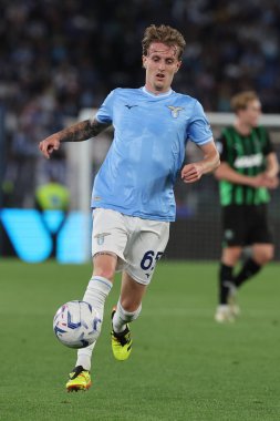 Roma, İtalya 26.05.2024: İtalya Serisi A TIM 2023-2024 futbol karşılaşması sırasında Roma Olimpiyat Stadyumu 'nda SS LAZIO - S SASSUOLO.