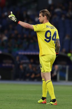 Roma, İtalya 26.05.2024: İtalyan Serisi A TIM 2023-2024 futbol karşılaşması sırasında Lazio İvan Provedel Roma Olimpiyat Stadyumu 'nda SS LAZIO - SASSUOLO.