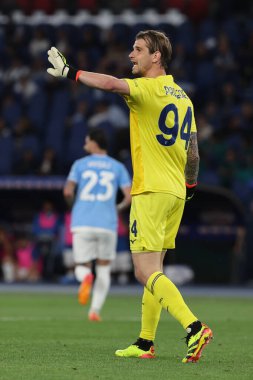 Roma, İtalya 26.05.2024: İtalyan Serisi A TIM 2023-2024 futbol karşılaşması sırasında Lazio İvan Provedel Roma Olimpiyat Stadyumu 'nda SS LAZIO - SASSUOLO.