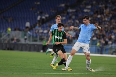 Roma, İtalya 26.05.2024: İtalya Serisi A TIM 2023-2024 futbol karşılaşması sırasında Roma Olimpiyat Stadyumu 'nda SS LAZIO - S SASSUOLO.