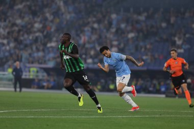 Roma, İtalya 26.05.2024: İtalya Serisi A TIM 2023-2024 futbol karşılaşması sırasında Roma Olimpiyat Stadyumu 'nda SS LAZIO - S SASSUOLO.