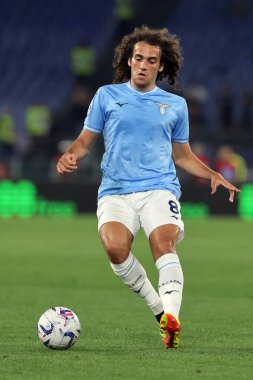 Roma, İtalya 26.05.2024: İtalyan Serisi A TIM 2023-2024 futbol karşılaşmasında Lazio 'lu Matteo Guendouzi Roma Olimpiyat Stadyumu' nda SS LAZIO - SASSUOLO.