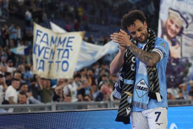 Roma, İtalya 26.05.2024: Lazio 'dan Felipe Anderson' ın son maçı, İtalya Serisi A TIM 2023-2024 futbol karşılaşması sonunda Roma Olimpiyat Stadyumu 'nda SS LAZIO - SASSUOLO.