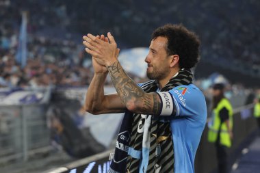 Roma, İtalya 26.05.2024: Lazio 'dan Felipe Anderson' ın son maçı, İtalya Serisi A TIM 2023-2024 futbol karşılaşması sonunda Roma Olimpiyat Stadyumu 'nda SS LAZIO - SASSUOLO.