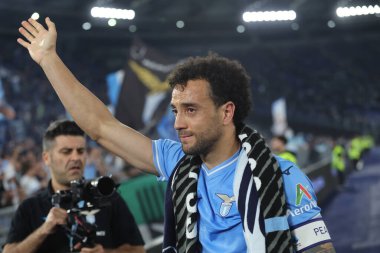 Roma, İtalya 26.05.2024: Lazio 'dan Felipe Anderson' ın son maçı, İtalya Serisi A TIM 2023-2024 futbol karşılaşması sonunda Roma Olimpiyat Stadyumu 'nda SS LAZIO - SASSUOLO.
