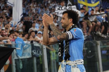 Roma, İtalya 26.05.2024: Lazio 'dan Felipe Anderson' ın son maçı, İtalya Serisi A TIM 2023-2024 futbol karşılaşması sonunda Roma Olimpiyat Stadyumu 'nda SS LAZIO - SASSUOLO.
