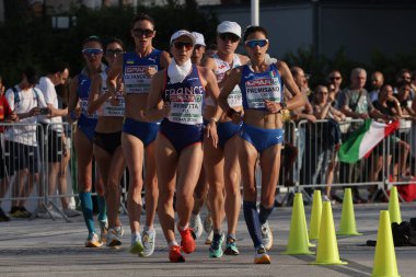 Roma, İtalya 7.06.2024: Nicoletta Palmisano, Beretta, 20 km Walw Kadın Avrupa Atletizm Şampiyonası 2024 Roma Olimpiyat Stadyumu