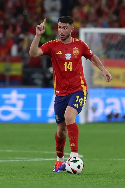 stock image Gelsenkirchen, Germany 20.06.2024: Aymeric Laporte of Spain  during   the UEFA EURO 2024 group stage B football match between Spain vs Italy at Veltins Arena stadium in Gelsenkirchen.