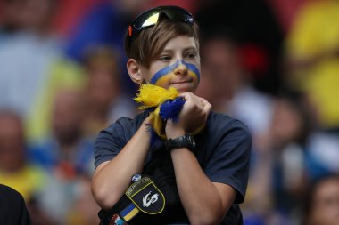 Düsseldorf, Almanya 21.06.2024: Dusseldorf 'taki Dsseldorf Arena' da Slovakya ile Ukrayna arasında oynanan E aşaması grup futbol maçı