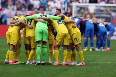 Düsseldorf, Almanya 21.06.2024: Dusseldorf 'taki Dsseldorf Arena' da Slovakya ile Ukrayna arasında oynanan E aşaması grup futbol maçı