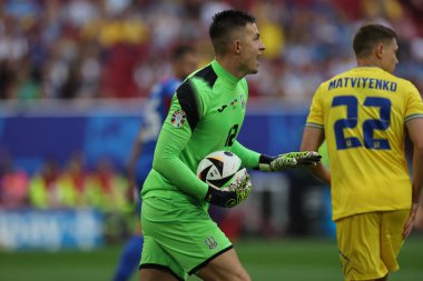 Düsseldorf, Almanya 21.06.2024: Dusseldorf 'taki Dsseldorf Arena' da Slovakya ile Ukrayna arasında oynanan E aşaması grup futbol maçı
