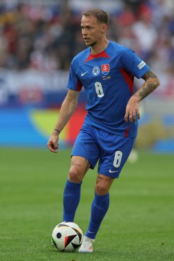 Düsseldorf, Almanya 21.06.2024: Dusseldorf 'taki Dsseldorf Arena' da Slovakya ile Ukrayna arasında oynanan E aşaması grup futbol maçı