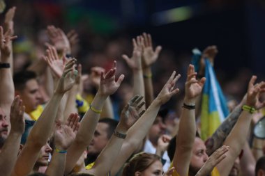 Düsseldorf, Almanya 21.06.2024: Dusseldorf 'taki Dsseldorf Arena' da Slovakya ile Ukrayna arasında oynanan E aşaması grup futbol maçı